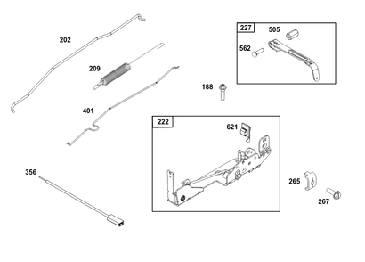 Part Location Diagram of 597273 Briggs and Stratton Bracket, Control